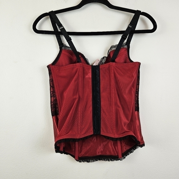 Cacique Lace details black red Corset Top Size 14/16 NWT - Picture 6 of 7